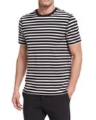 Striped Jersey Crewneck T-shirt