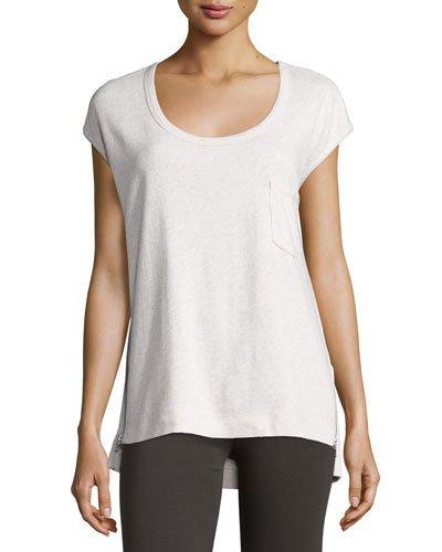 Terry Cloth Tee, Creme Heather