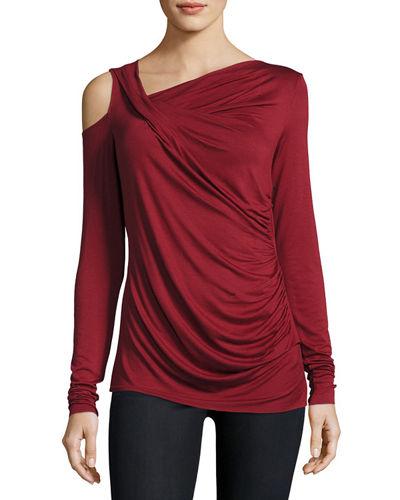 Asymmetric Cutout Jersey Top