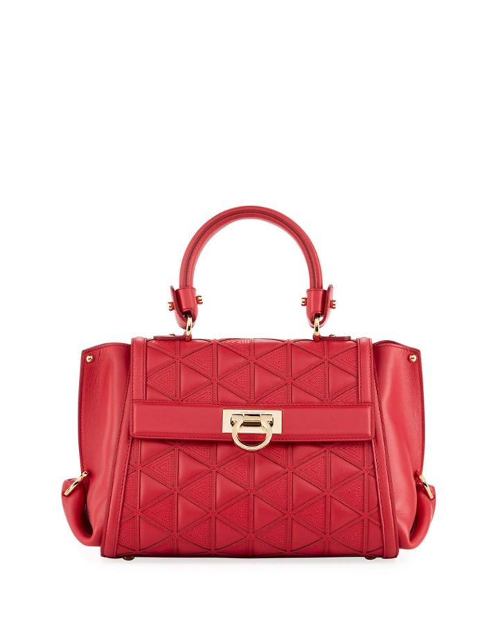 Quilted Leather Top-handle Bag