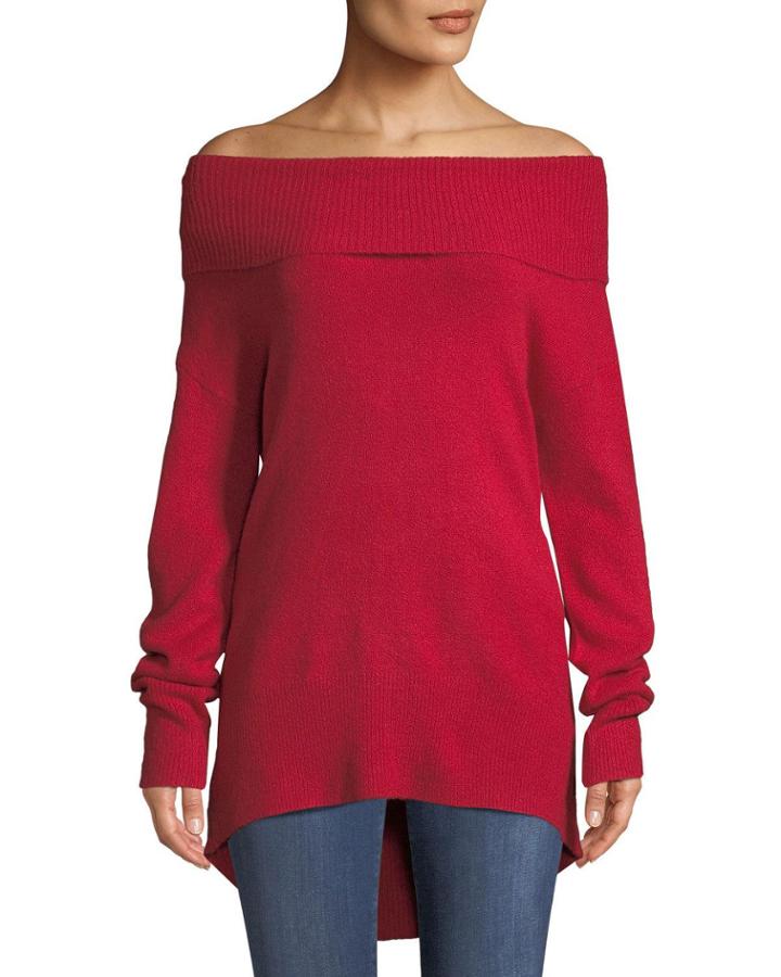 Off-shoulder Long-sleeve