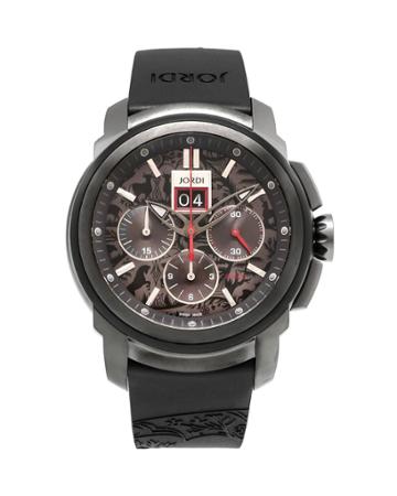 46mm Furka Titanium Chronograph Watch, Black