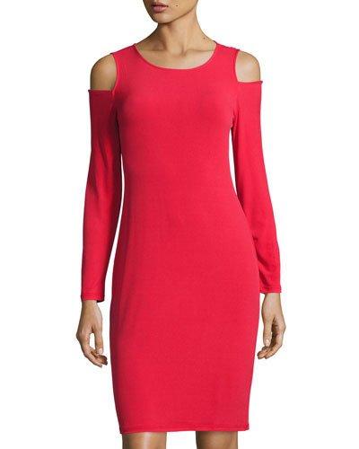 Scoop-neck Cold-shoulder Dress