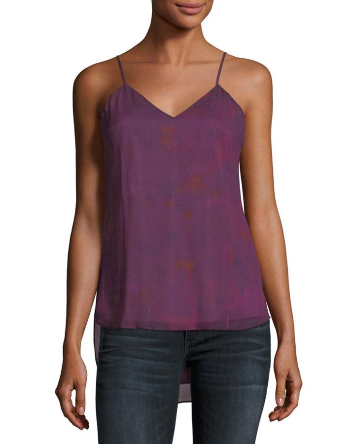 Rebirth V-neck Printed Chiffon Tank