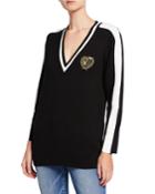 Embroidered Varsity Striped