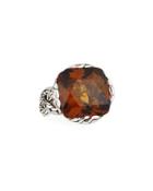 Classic Chain Large Cognac Quartz Ring,