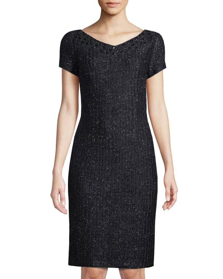 Shimmered Madelia-knit Necklace-detail