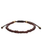 Mach Speed Men's Beaded Pull-thread Bracelet, Brown