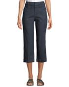 Square-cut Denim Cropped Pants