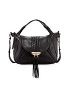 Sedona Braided Satchel Bag, Black