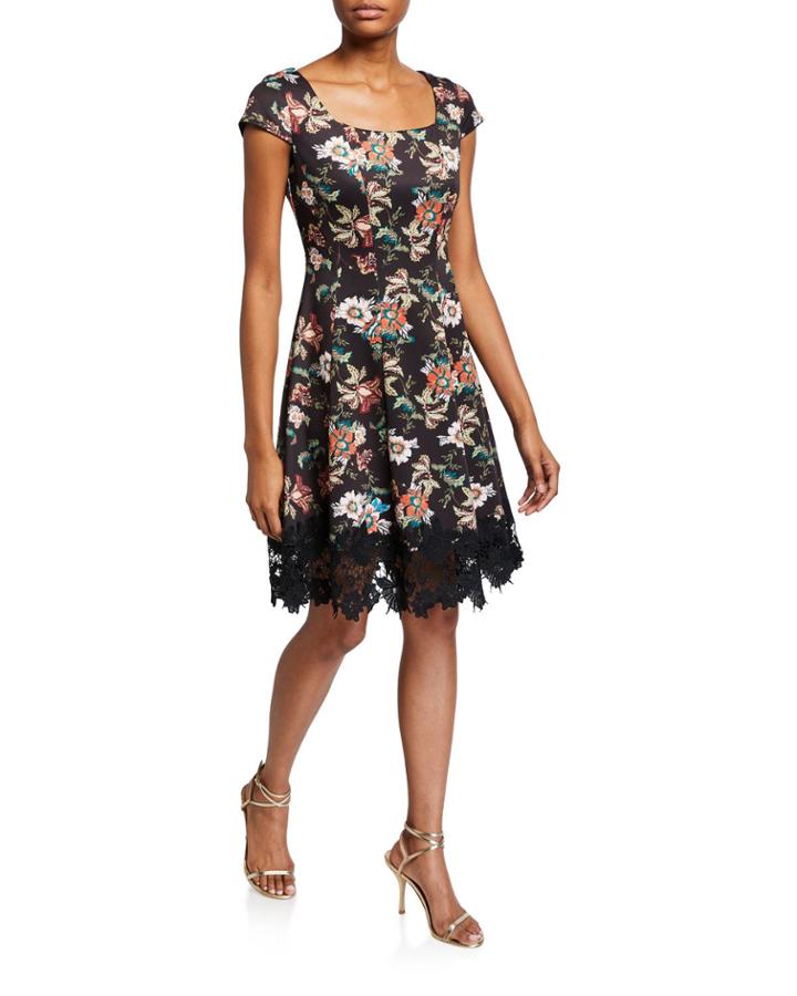 Floral Fit-&-flare Lace
