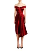 Off-the-shoulder Draped Duchess