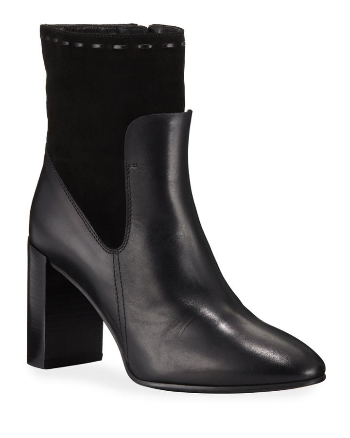 Fineena Suede And Leather Booties