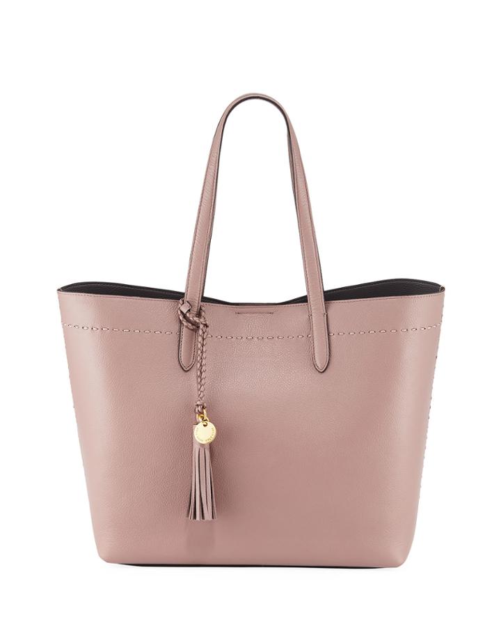 Payson Stitched Leather Tote Bag