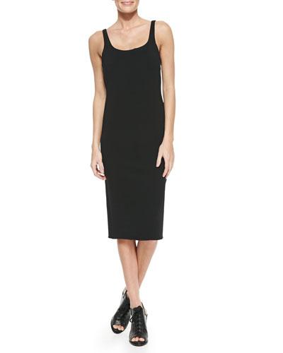 Nile Stretch-knit Scoop-neck Dress, Caviar