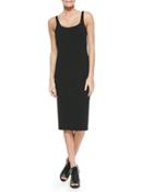 Nile Stretch-knit Scoop-neck Dress, Caviar