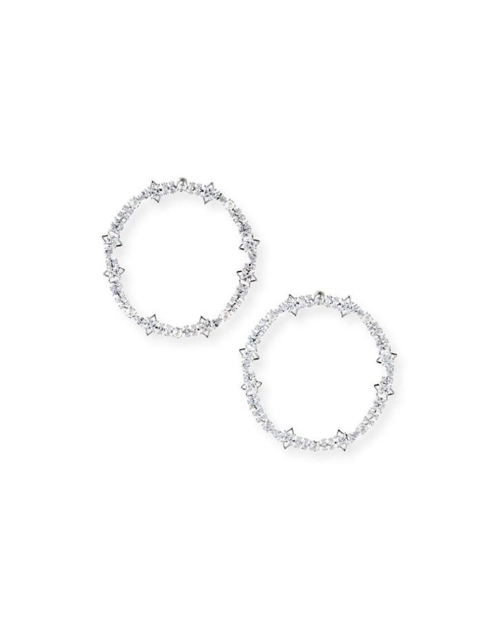 Jagged-edge Cheekbone Hoop Earrings