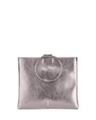 Le Pouch Ring Leather Small Crossbody Bag, Gunmetal