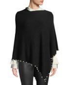 Pearl Trim Viscose Poncho