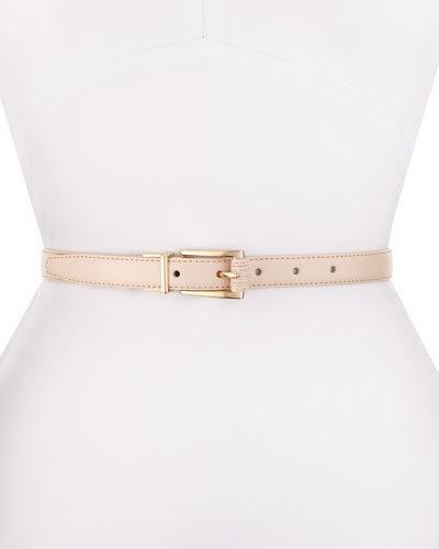 Reversible Faux-leather 20mm Belt, Cameo Rose