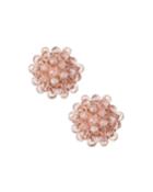Amy Beaded Cluster Earrings, Pink