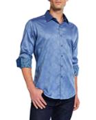 Men's Classic-fit Haystack Paisley Long-sleeve Cotton