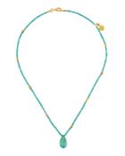 Turquoise & Emerald Teardrop Necklace