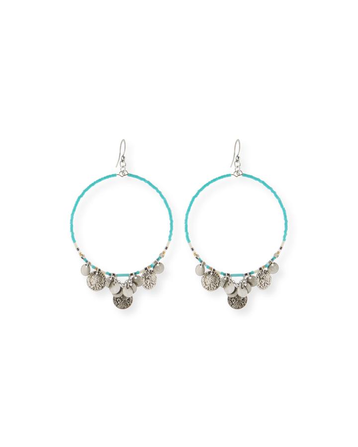 Coin Hoop Earrings