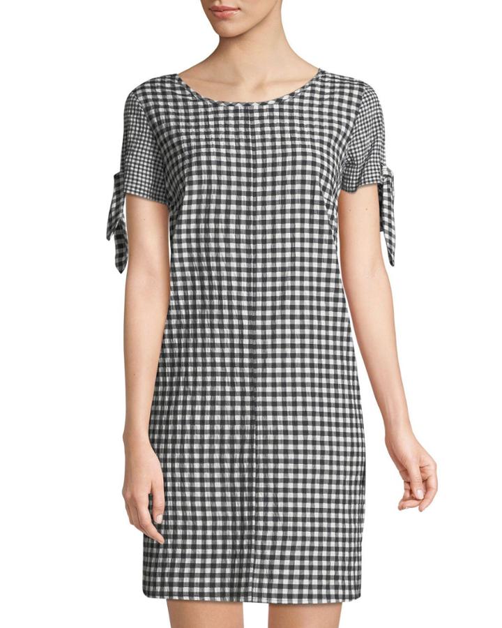 Flutter-sleeve Gingham