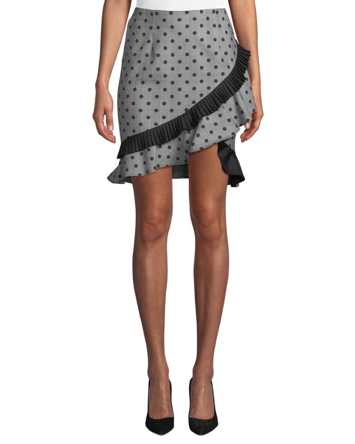 Plaid And Polka-dot Ruffled