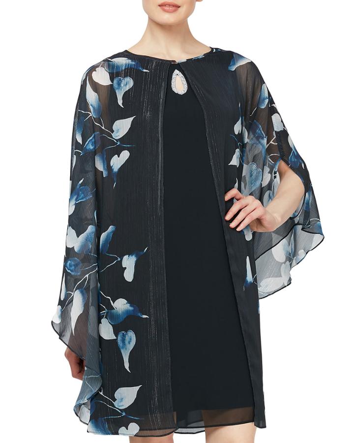 Sleeveless Printed Jacket Dress
