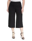 Zip-pocket Crepe Culottes,