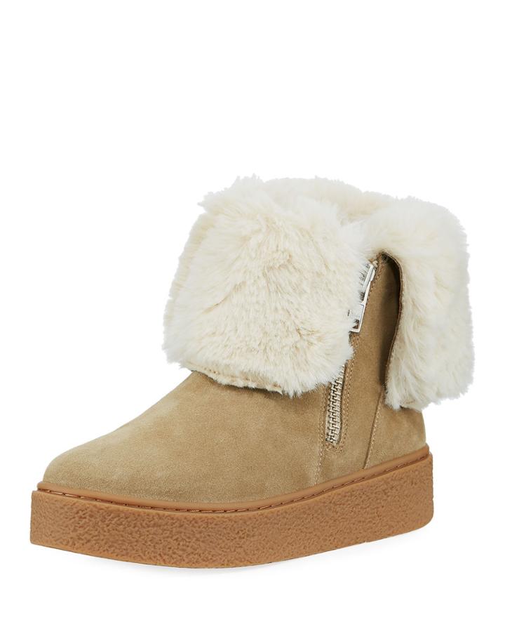 Brynn Sneakers Bootie With Faux-fur Collar