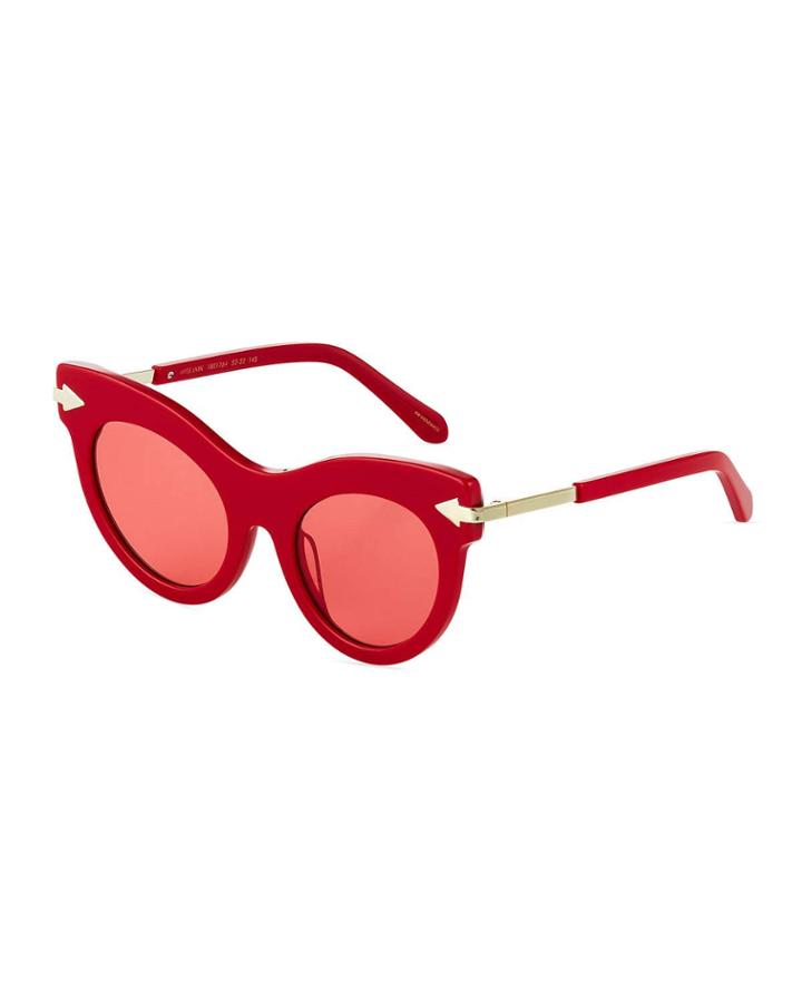 Miss Lark Oversized Acetate/metal Cat-eye