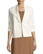 Fringed-brooch Wrinkle Wool Blazer