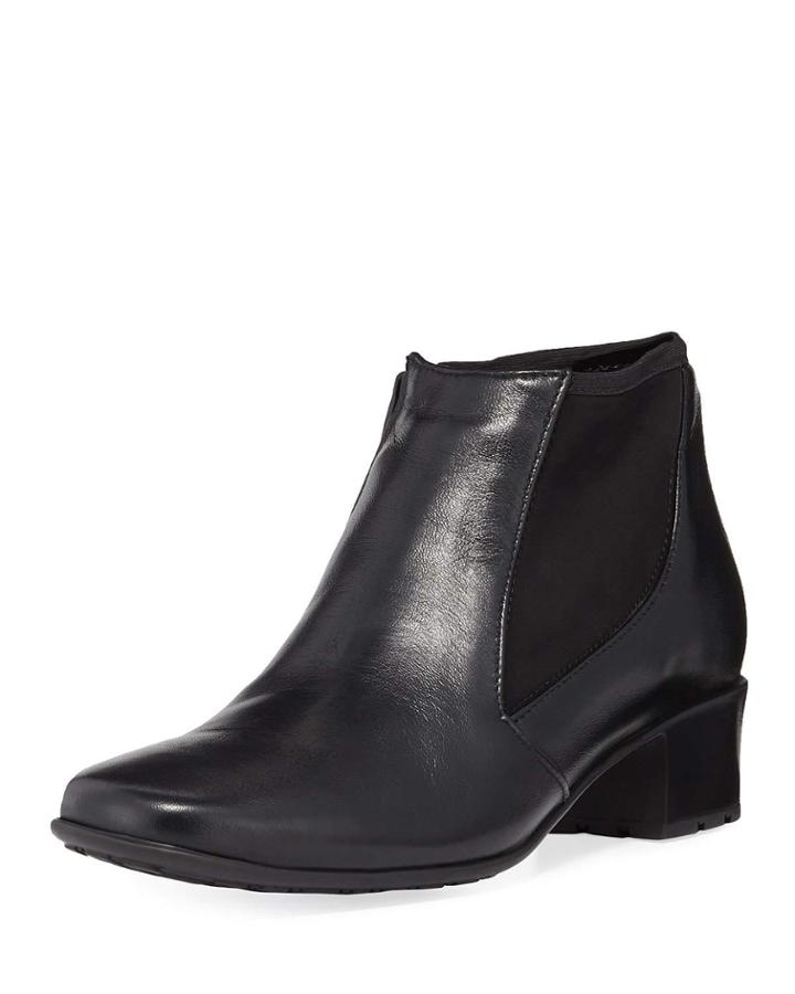 Yuma Zip-up Gored Bootie, Black