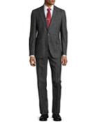 Robert Graham Horsham Two-piece Plaid Suit, Gray, Men's, Size: Us46l/eu56l, Grey