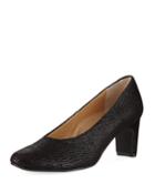 Damsel Shimmer Suede Pumps, Black