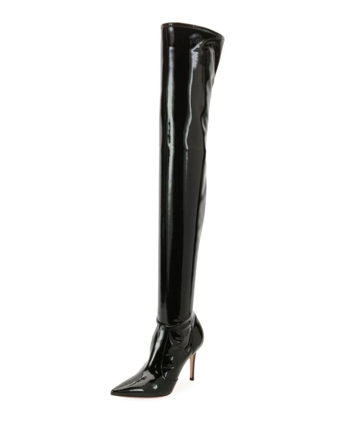 Imogen Shiny Vinyl Over-the-knee Boots