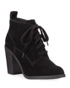 Sabrina Suede Lace-up Booties