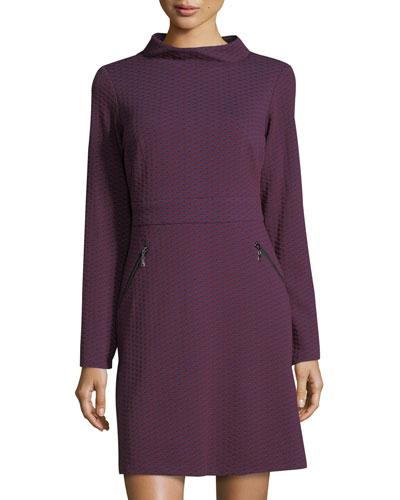 Retro-jacquard Fit-and-flare Dress