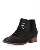 Unanimous Cutout Leather Ankle Booties