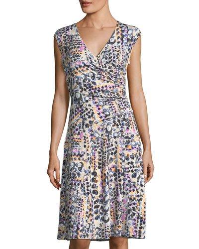 Bright Lights Faux-wrap Dress