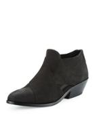 Cluster Leather Crisscross Bootie
