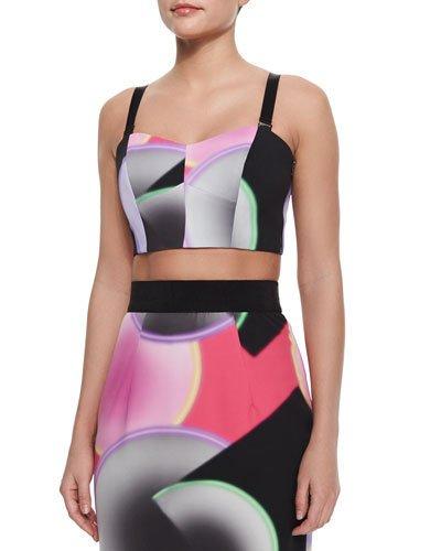 Glow-print Bustier Top
