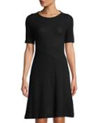 1/2-sleeve Ribbed