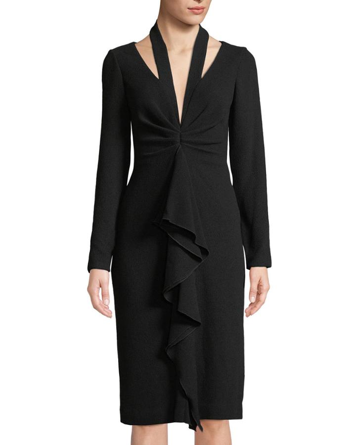 Cutout Ruffle Wool