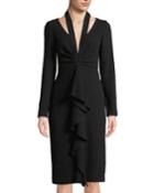 Cutout Ruffle Wool