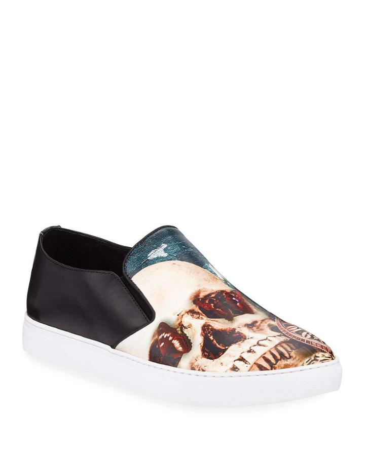 Men's Iverson Skull-print Slip-on