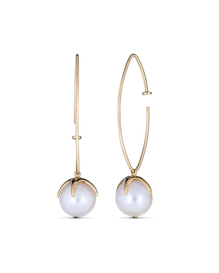 Classic 14 Dangling Pearl Earrings,